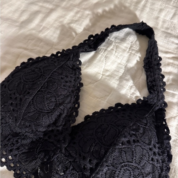 Aeropostale Black Lace Halter Bralette Size S - Picture 8 of 13